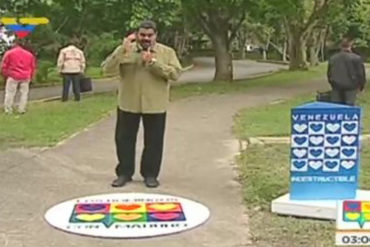 ¿CHORREADO? Maduro sale rodeado de escoltas y felicita a la FANB: Con votos o con balas triunfará la paz (+Video)