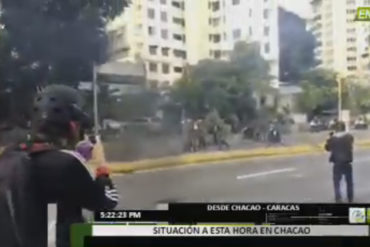 ¡ÚLTIMA HORA! Efectivos de la GNB reprimen a manifestantes con gases lacrimógenos y perdigones en Chacao (+Video)