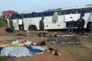 ¡URGENTE! 8 personas murieron en un accidente de tránsito en la carretera Lara- Zulia