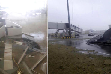 ¡QUÉ PELIGRO! Aeropuerto de San Martín quedó devastado tras paso del huracán Irma (+Fotos)