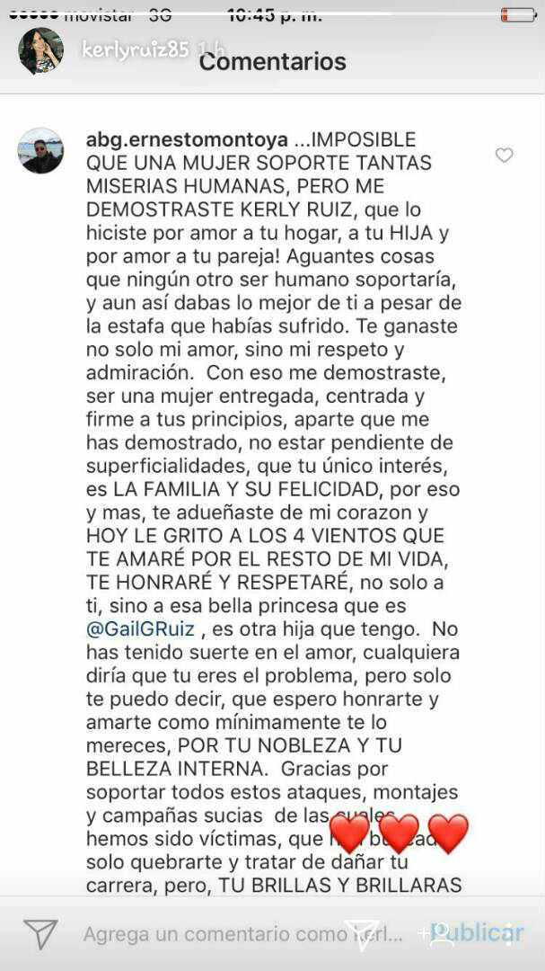 ¡te Lo Mostramos El Mensaje Del Nuevo Novio De Kerly Ruiz Que Desató La Furia De Su Ex Irrael Gómez 