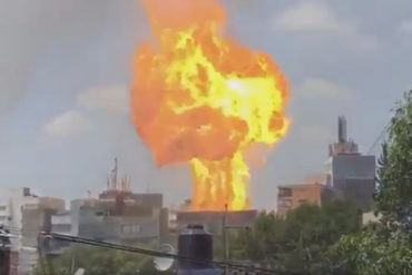 ¡IMPACTANTE! Video capta impresionante explosión tras terremoto de magnitud 7,1 en México