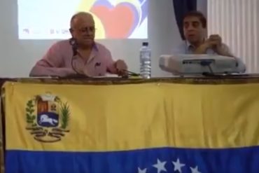 ¡NO SE SALVÓ! Venezolanos encararon a Mario Isea en conferencia en Badajoz, España (+Video)