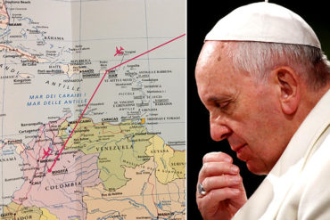 ¡SEPA! Papa Francisco sobrevolará Venezuela durante su vuelo a Colombia: Envía oraciones por la paz