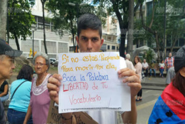 ¡ENTÉRESE! Jóvenes protestan en Chacao contra elecciones primarias y regionales