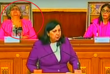 ¡PERTURBADA! La cara de Tibi Lucena mientras escuchaba el discurso de Carmen Meléndez en la ANC (incluye camaroncito) (VIDEO)