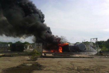 ¡ATENCIÓN! Incendio en Pdvsa Trujillo por explosión de una gandola y dos tanques de gasoil (+Fotos)