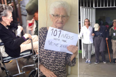 ¡DANDO EL EJEMPLO! Abuelos en andaderas y silla de ruedas votaron pese a las trabas y sin excusas (+Fotos)