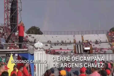 ¡SIN GENTE! El «peladero de chivo» donde Diosdado apoyó cierre de campaña de Argenis Chávez  (+Video +la burla)