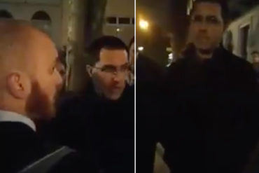 ¡LO ARRASTRARON! Venezolanos confrontaron a Arreaza en Londres y casi lo hacen correr (+Videos impelables)