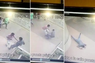 ¡HORROR! Momento en que joven recibió un disparo por resistirse a un robo en Maracay (+Video impactante)