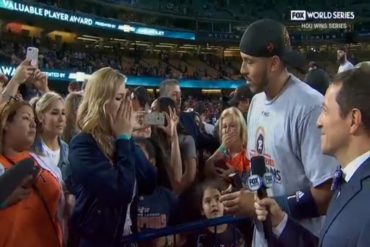 ¡EMOTIVO! Luego de haber ganado la Serie Mundial Carlos Correa le pide matrimonio a su novia (+Video)