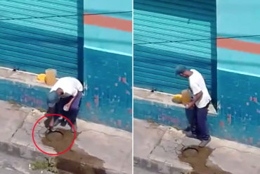 ¡INCREÍBLE! Pillado hombre recogiendo contaminada para hacer los «jugos» que vende (+Video +pilas)