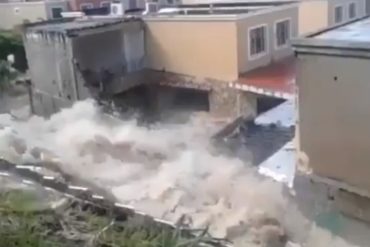 ¡MÍRALO! Este es el impactante video de la rotura de una tubería en Guatire