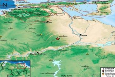 ¡ATENCIÓN! Se registró un sismo de magnitud 3.2 en Temblador, al suroeste del estado Monagas