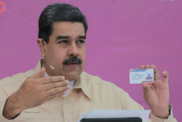 ¡ENLOQUECIÓ EL HOMBRE! Maduro instó a electores a «votar» con el carnet de la patria en las municipales