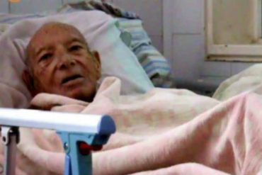 ¡DEGARRADOR! Anciano de 85 años ha perdido más de 20 kilos en sus primeros tres meses en el hospital (está preocupado por Venezuela)