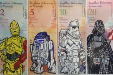 ¡CREATIVOS! Los dibujos en los billetes que denuncian la devaluación del Bolívar en Venezuela (+Fotos)