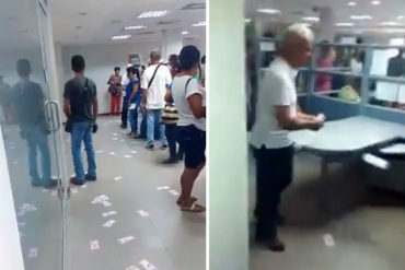 ¡ESTALLÓ! La reacción de este hombre cuando el banco le pagó con billetes de Bs. 20 (+Video)