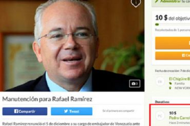 ¡UNA AYUDAÍTA! La “campaña GoFundMe” para que Rafael Ramírez se quede en EEUU (mira quién le donó)
