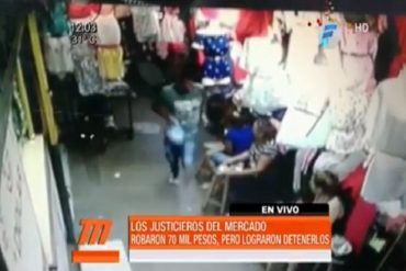 ¡VERGÜENZA! Detuvieron a venezolanos que se dedicaban al robo en mercado popular paraguayo (+Video)