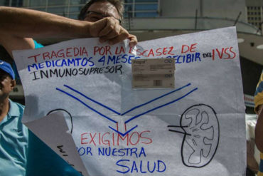 ¡ENTÉRESE! Pacientes renales protestaron por falta de medicinas en Maracay