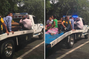 ¡INDIGNANTE! Venezolanos usan grúas como carrozas fúnebres ante altos costos funerarios (+Foto)