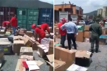 ¡MISERABLES! Aseguran que funcionarios del Seniat roban alimentos y medicinas que vienen del exterior (+Video)