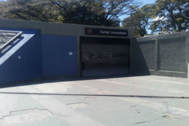 ¡TOME PREVISIONES! Cerrados accesos viales a Plaza Venezuela y estación del Metro Ciudad Universitaria