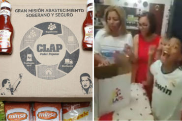 ¡MISERIA SOCIALISTA! Este video-parodia muestra la «alegría» de algunos venezolanos al recibir la caja del CLAP