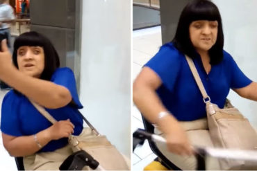 ¡XENOFOBIA! Discapacitada insulta y agrede con un bastón a venezolana en Chile (+Video)