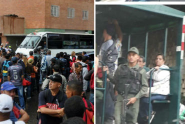 ¡DE LO PEOR! Venezolanos se trasladan en camiones de la GNB por paro de transporte #30Ene (+Fotos)