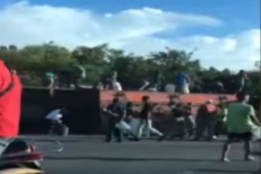 ¡VEA! Saquearon camión que transportaba granos frente a efectivos policiales en Carabobo (+Video)