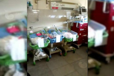 ¡INHUMANO! Esta es la minúscula habitación donde reciben a los recién nacidos en el hospital Domingo Luciani (+Video)