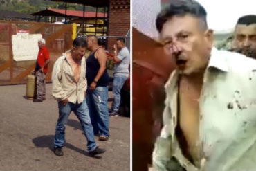 ¡ABUSADORES! Presuntos trabajadores de Pdvsa golpearon a hombre que exigió le vendieran una bombona de gas (+Video)