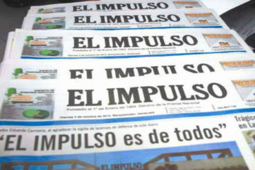 ¡LAMENTABLE! Luego de 110 años El Impulso dejará de circular este #10Feb por falta de papel