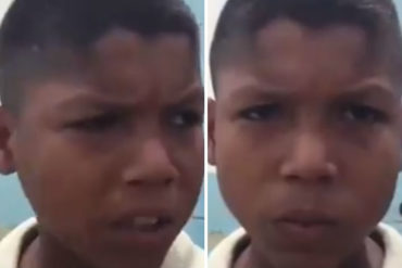 ¡UN ROSTRO DE LA CRISIS! Lapidarias palabras de un niño venezolano: “Como varias veces al día, pero solamente mango” (+Video)