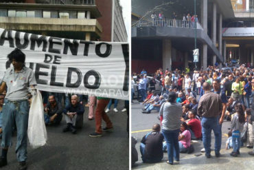 ¡NO SE LA CALARON! Trabajadores del CNE protestan este #22Feb para exigir mejoras salariales (+Fotos)
