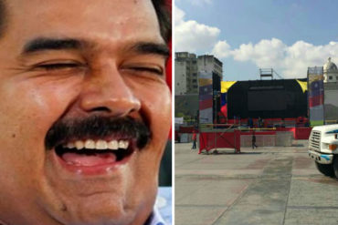 ¡TODO UN SHOW! Con tarima y todo en la Diego Ibarra: Así formalizó Maduro su candidatura presidencial (+Fotos)