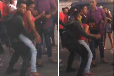 ¡QUÉ SHOW! El GNB que le dio «hasta abajo» en las fiestas de Elorza (borracho y sin soltar el fusil) (+VIDEO)