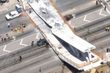 ¡URGENTE! Varios muertos tras colapso de puente peatonal en Miami (+Videos)