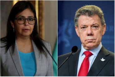 ¡CÍNICA! Delcy Rodríguez criticó a Santos por ‘no garantizar’ la paz en Colombia: “Sustituyen el ejercicio de la política con la violencia”