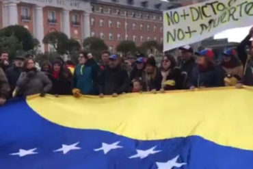 ¡ALZAN SU VOZ! Venezolanos marcharon en Madrid en contra la «dictadura de Nicolás Maduro» (+Video)