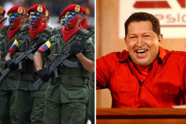 ¡AH, OK! Militares utilizaron un Chávez de cartón para que estuviera «presente» durante un acto de ascenso de la GNB (+Foto)