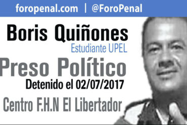 ¡POR PIEDAD! Exigen medida humanitaria para el preso político Boris Quiñones tras dos intentos de suicidio