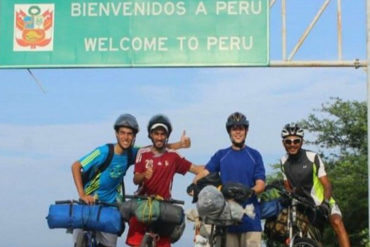 ¡GRAN ESFUERZO! Cuatro venezolanos pedalearon durante 35 días para llegar a Perú (solo contaban con 210 dólares) (+Foto)