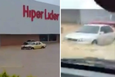 ¡VÉALO! Hipermercado quedó inundado tras fuertes lluvia registradas en Barquisimeto (+Foto +Video)