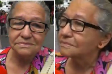 ¡QUÉ DOLOR! Abuelita rompió en llanto cuando le preguntaron qué haría con el aumento decretado por Maduro (+Video)