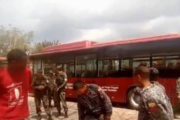 ¡NO SE LO PIERDA! El bochornoso altercado entre la PNB y la Policía Militar en Ciudad Tiuna (+Video)