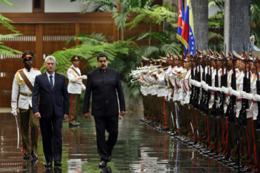 ¡VEÁLOS! Así recibió Díaz-Canel a Maduro en el Palacio de la Revolución en Cuba (+Fotos)